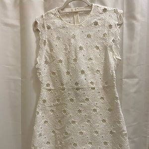 White Star Pattern Cut out Dress